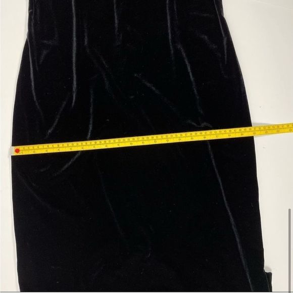 Vintage Velvet Sheer Neckline Dress - Picture 8 of 9